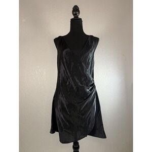 Vtg Victoria's‎ Secret  Slip M GOLD LABEL Gown Dress Black Y2K